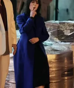 The Penguin 2024 Cristin Milioti Blue Trench Coat