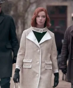 The Queens Gambit Beth Harmon Checked Coat