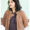 The Rookie Eve Harlow Brown Suede Leather Jacket
