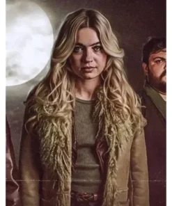 The Sacrifice Game 2023 Maisie Beige Leather Coat