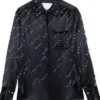 The Today Show Alanis Morissette Black Beaded Shirt