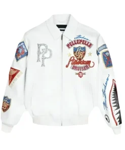 The Tonight Show Alicia Keys White Vintage Bomber Jacket For Sale