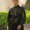 The Union 2024 Halle Berry Bomber Black Jacket-font