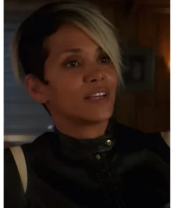 The Union 2024 Halle Berry Leather Black Jacket-close