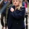 The Veil 2024 Elisabeth Moss Blue Wool Jacket