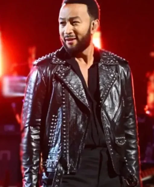 The Voice S25 John Legend Black Studded Jacket