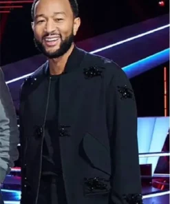 The Voice S25 John Legend Embellished Black Jacket
