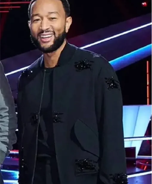 The Voice S25 John Legend Embellished Black Jacket