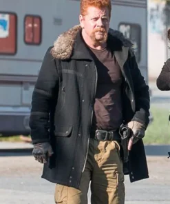 The Walking Dead Abraham Ford Black Wool Jacket