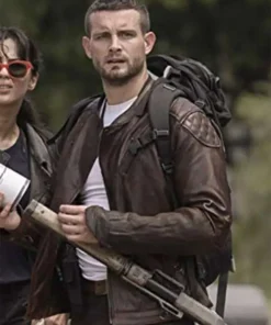 The Walking Dead Felix Carlucci Brown Leather Jacket