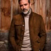 The Walking Dead Negan Smith Brown Suede Leather Jacket