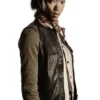 The Walking Dead Sasha Williams Black Leather Vest