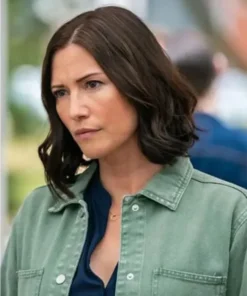The Way Home S02 Kat Landry Green Denim Jacket