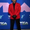 The Weeknd Red And Black Suit