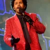 The Weeknd Super Bowl Pepsi LV Halftime Show Red Blazer