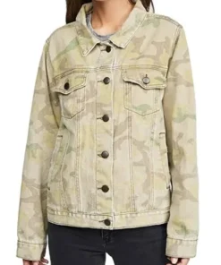 The Wilds Fatin Jadmani Camo Trucker Cotton Jacket