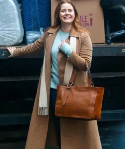 The Woman In The Window Amy Adams Brown Wool Coat on Sale
