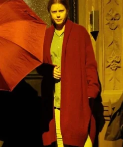 The Woman In The Window Amy Adams Red Fleece Coat on Sale