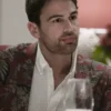 Theo James The White Lotus S02 Maroon Blazer