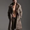 Thickening Faux Fur Trench Coat