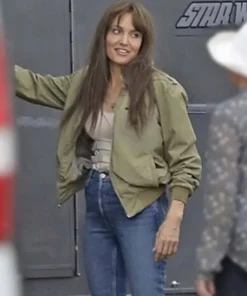 Those Who Wish Me Dead Angelina Jolie Green Bomber Jacket