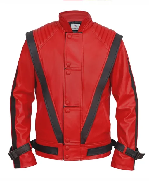 Thriller Michael Jackson King Of Pop Red Leather Jacket