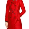 Tiera Skovbye TV Series Riverdale Polly Cooper Red Double Breasted Coat