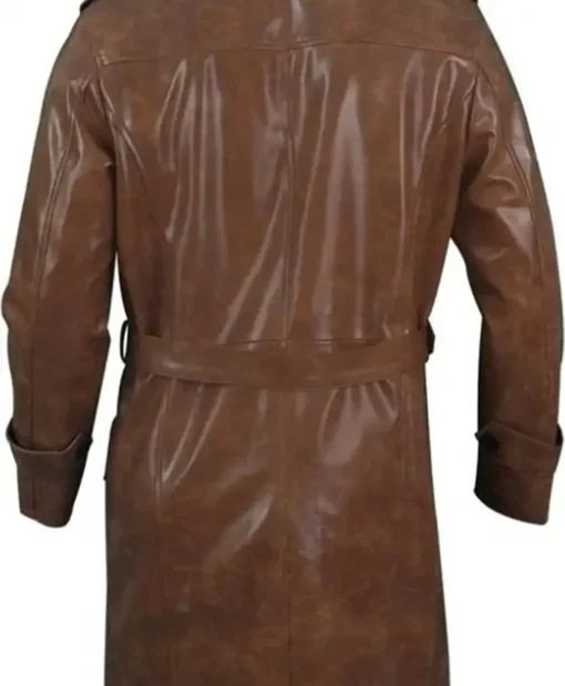Tim McGraw TV Series Yellowstone Origin 1883 James Dutton Brown Leather Trench Coat