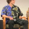 Timothée Chalamet Printed Blue And Black Shirt