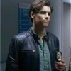 Titans Brenton Thwaites Black Cafe Racer Quilted Leather Jacket