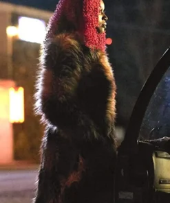 Titans Koriand'r Diop Starfire Black & Brown Fur Coat