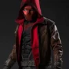 Titans S02 Ep01 Curran Walters Robin Brown Leather Jacket