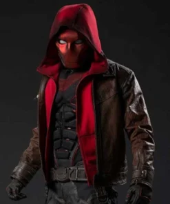 Titans S02 Ep01 Curran Walters Robin Brown Leather Jacket