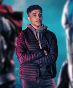 Titans S03 Jay Lycurgo Black Quilted Puffer Jacket