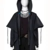 Titans Teagan Croft Black Cotton Hooded Long Coat