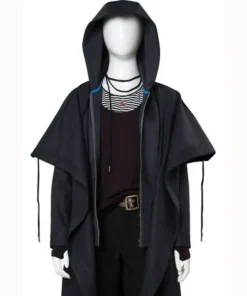 Titans Teagan Croft Black Cotton Hooded Long Coat