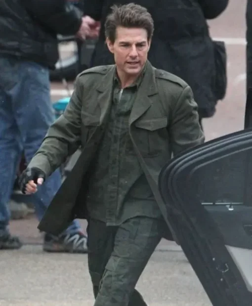 Tom Cruise Edge Of Tomorrow Green Wool Jacket