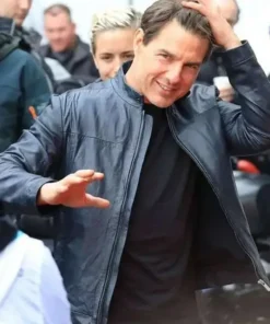 Tom Cruise Film Mission Impossible Ethan Hunt Fallout Biker Genuine Leather Jacket