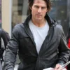 Tom Cruise Film Mission Impossible Ghost Protocol Ethan Hunt Black Hooded Leather Jacket