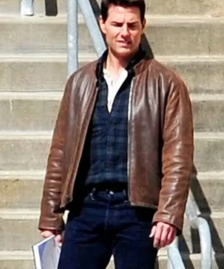 Tom Cruise Jack Reacher Real Brown Leather Jacket