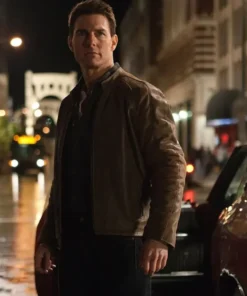 Tom Cruise Jack Reacher Real Brown Leather Jacket