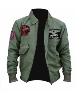 Tom Cruise Top Gun Maverick Green Cotton Bomber Jacket