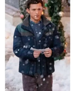 Tom Holland Spider-Man No Way Home Peter Parker Blue Puffer Jacket