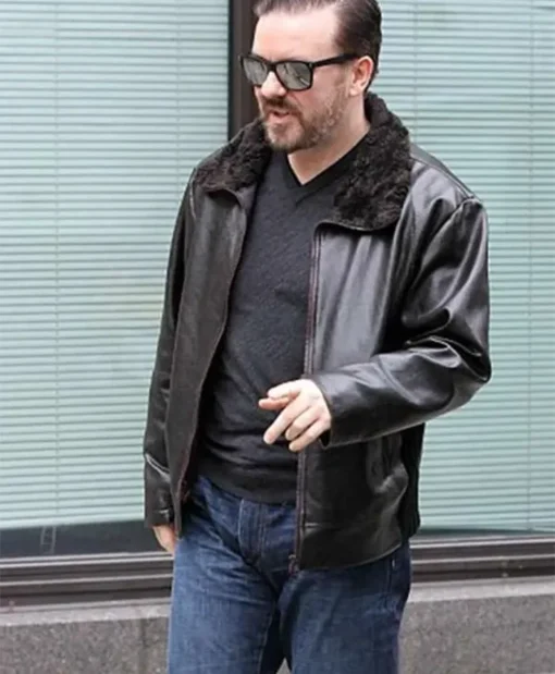 Tony Johnson TV Series After Life Ricky Gervais Jacket With Fur Collar For Unisex
