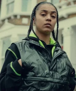 Top Boy Jasmine Jobson Puffer Black Vest