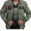 Top Gun 2 Capt. Pete Maverick Tom Cruise MA-1 Flight USS Galveston Bomber Jacket