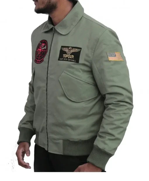 Top Gun 2 Capt. Pete Maverick Tom Cruise MA-1 Flight USS Galveston Jacket