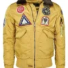 Top Gun B-15 Flying Tigers Yellow Flight Satin Bomber Jacket