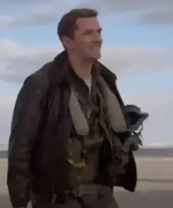Top Gun Maverick Jon Hamm A2 Pilot Leather Sherpa Jacket