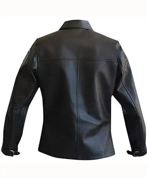 Top Gun Pilot Charlie Black Slim Fit Leather Jacket